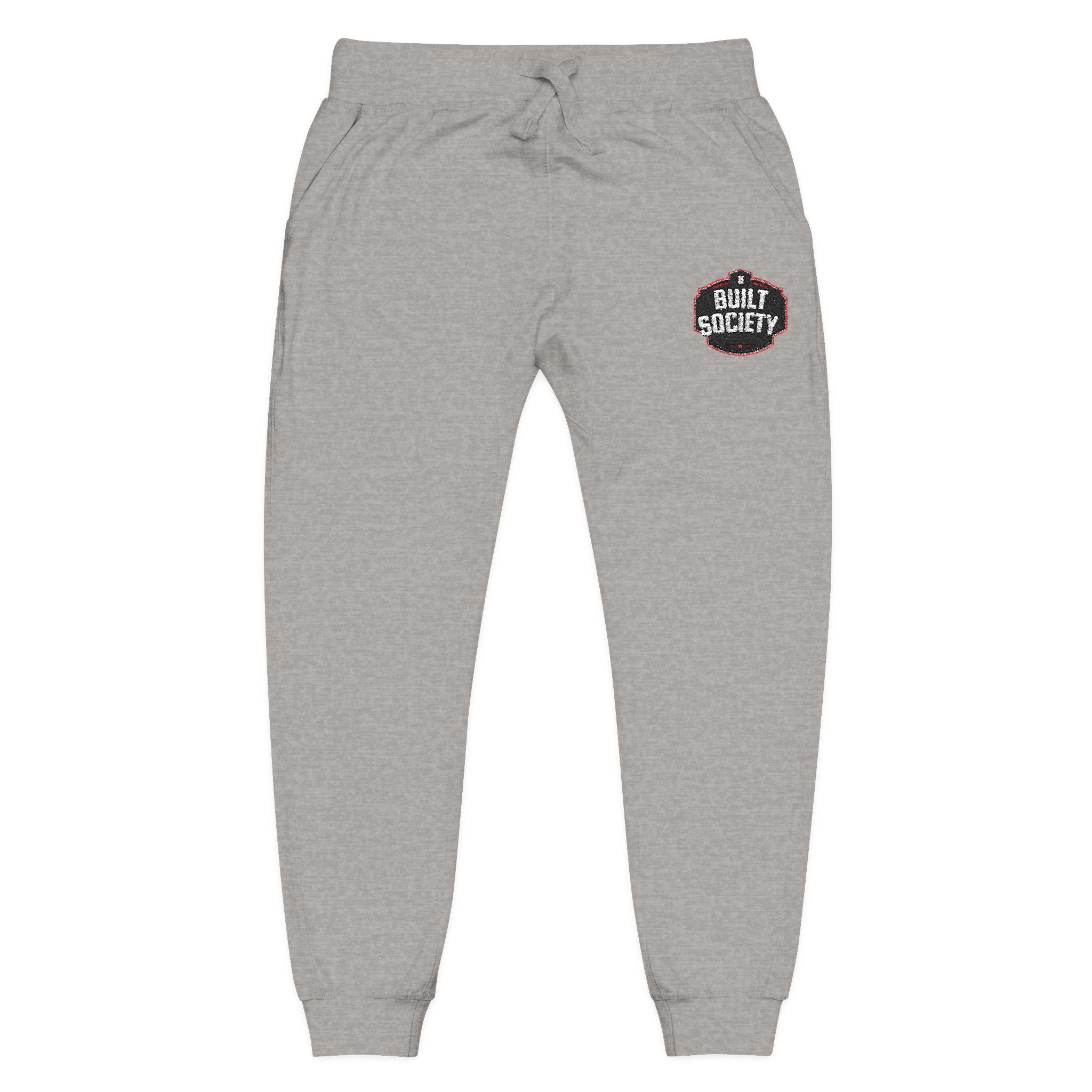 Embroidered 'Built Through Pain' Fleece Sweatpants — Cozy Casual Joggers