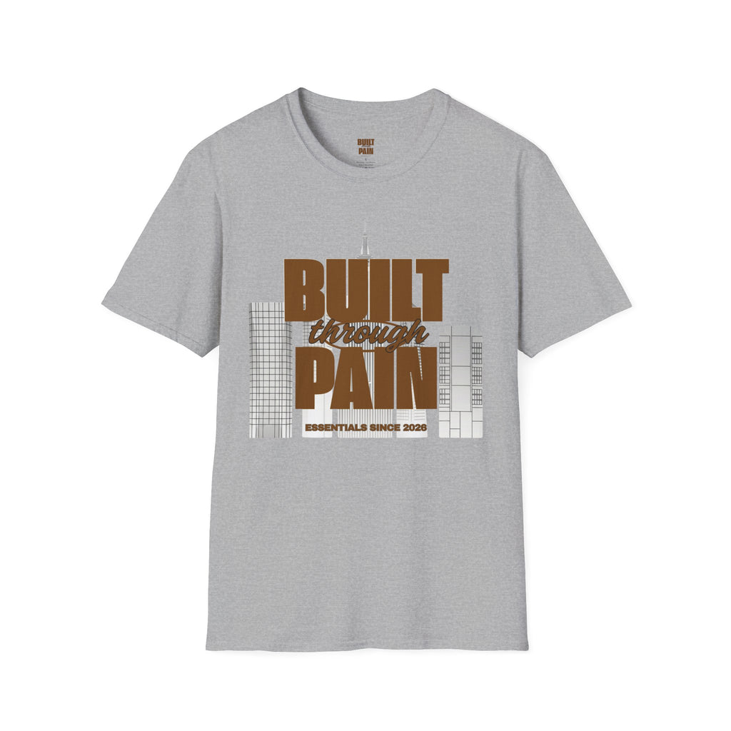 Built Through Pain Tee — Motivational Fitness Tee