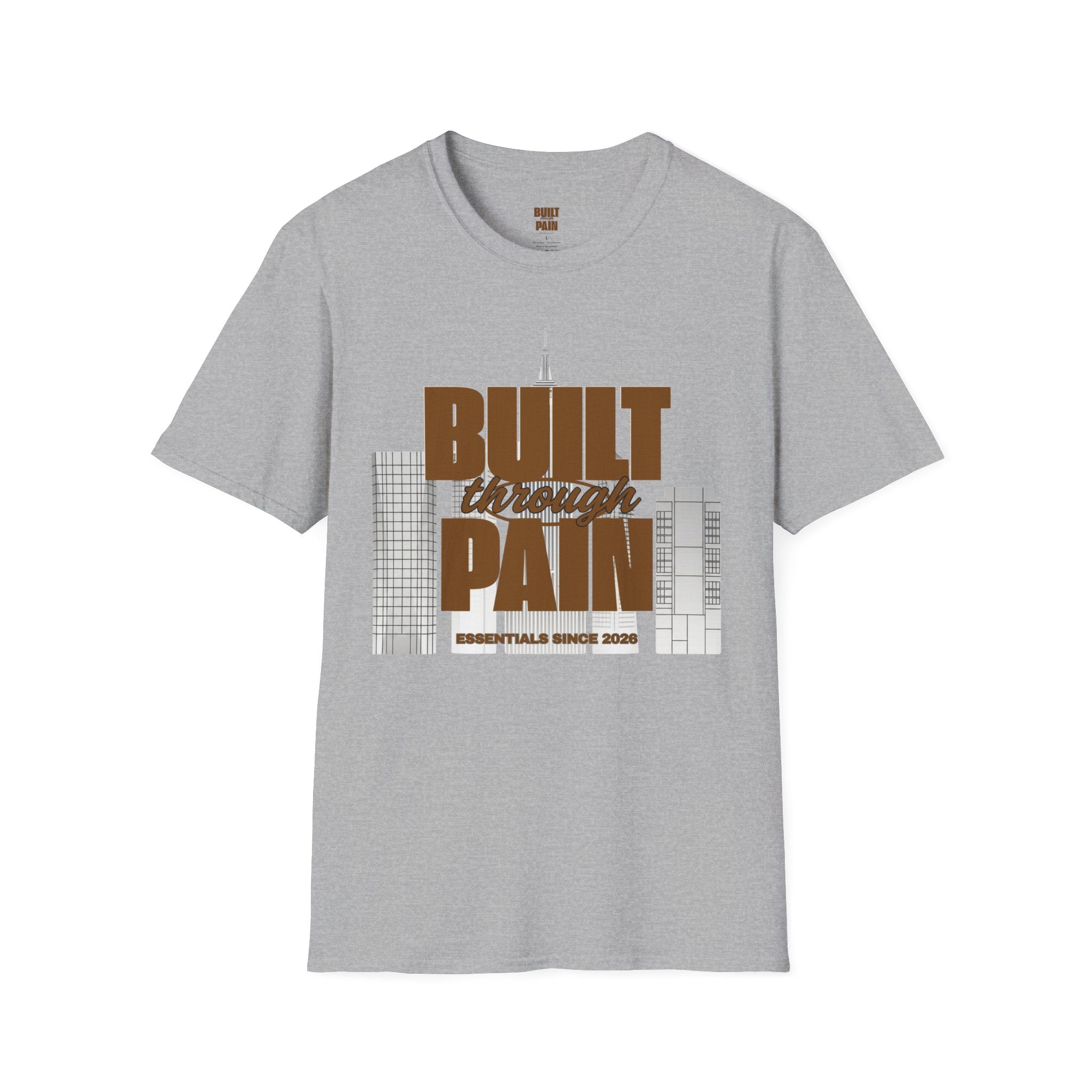 Built Through Pain Tee — Motivational Fitness Tee