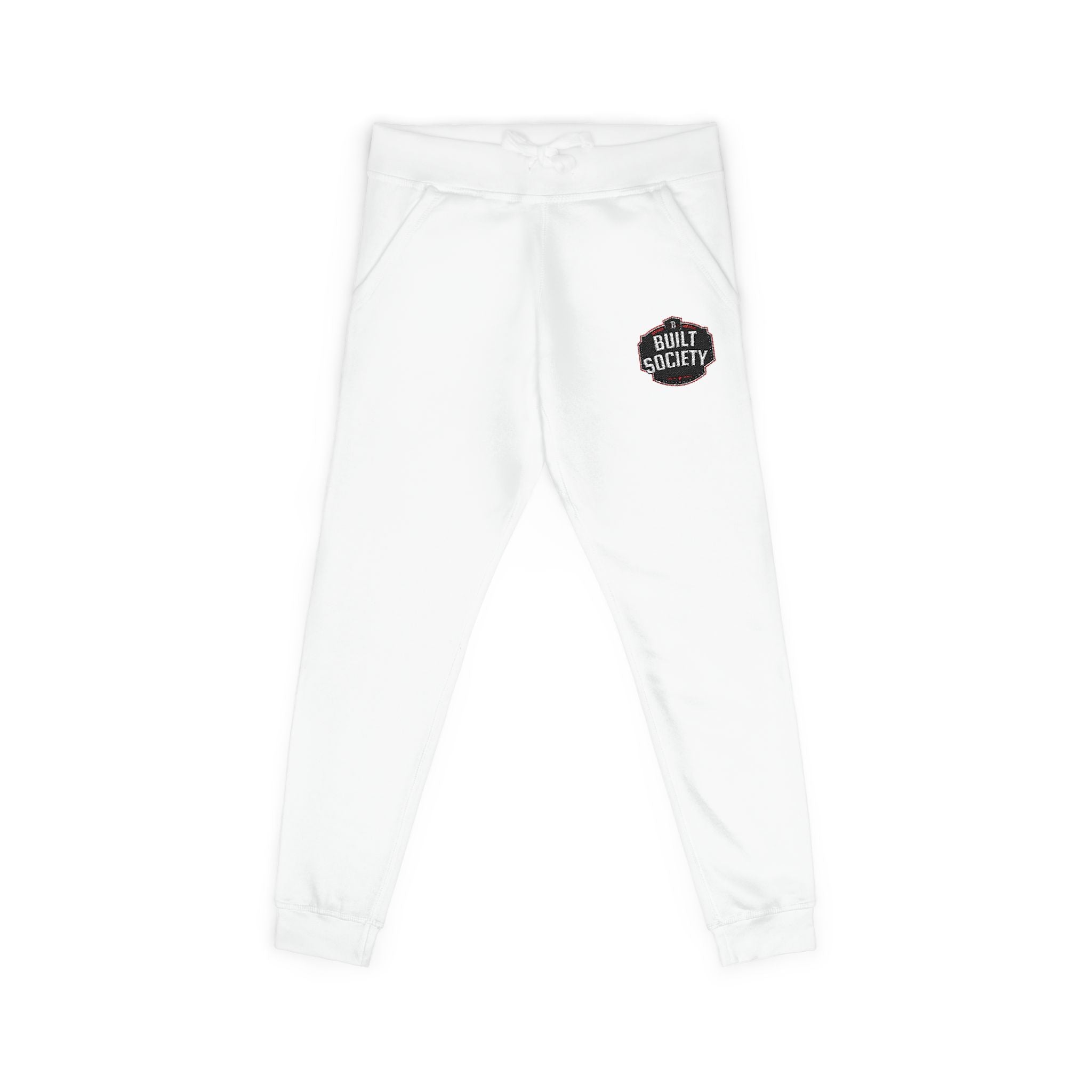 Embroidered 'Built Through Pain' Fleece Sweatpants — Cozy Casual Joggers