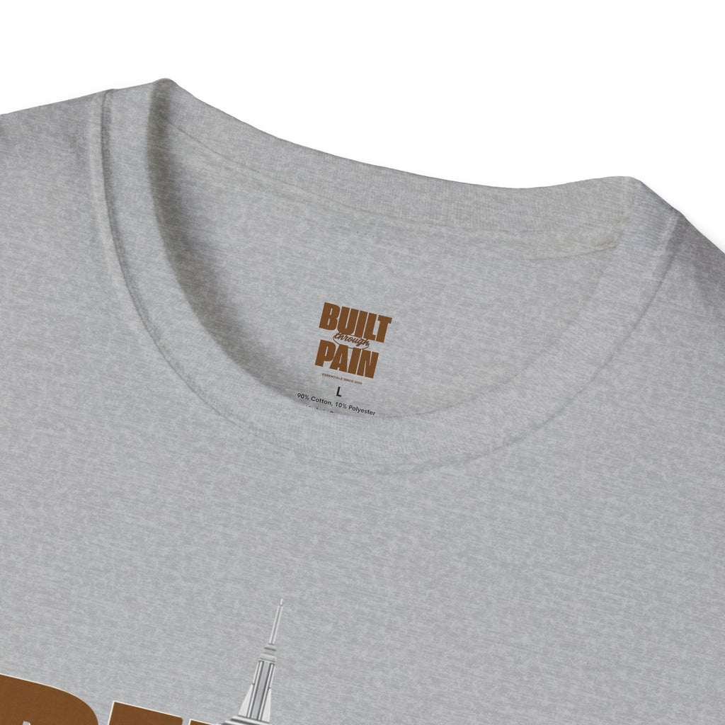 Built Through Pain Tee — Motivational Fitness Tee
