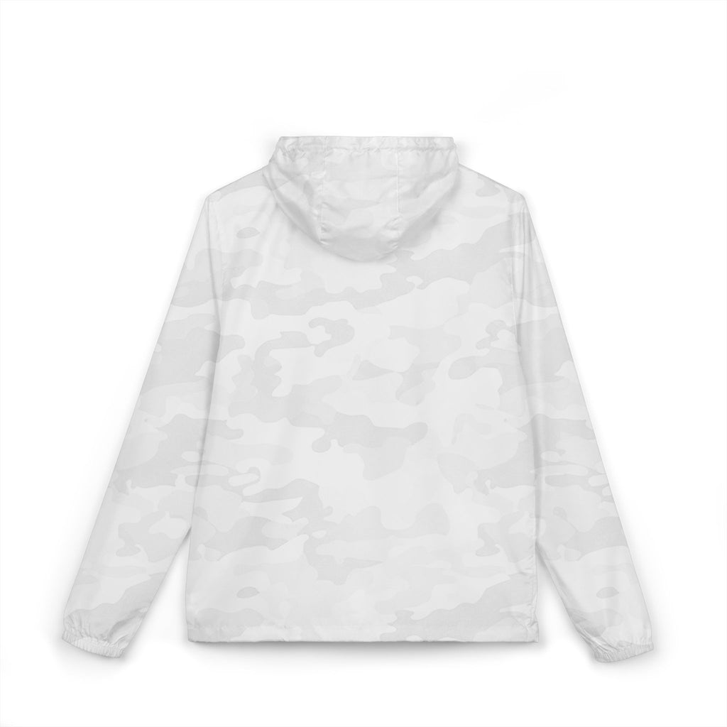 Windbreaker Jacket — 'Built Society' Camo Full-Zip Hooded Windbreaker