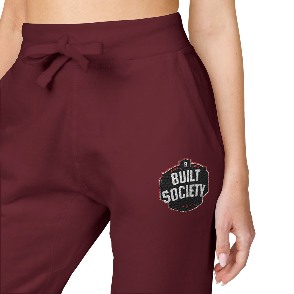 Embroidered 'Built Through Pain' Fleece Sweatpants — Cozy Casual Joggers