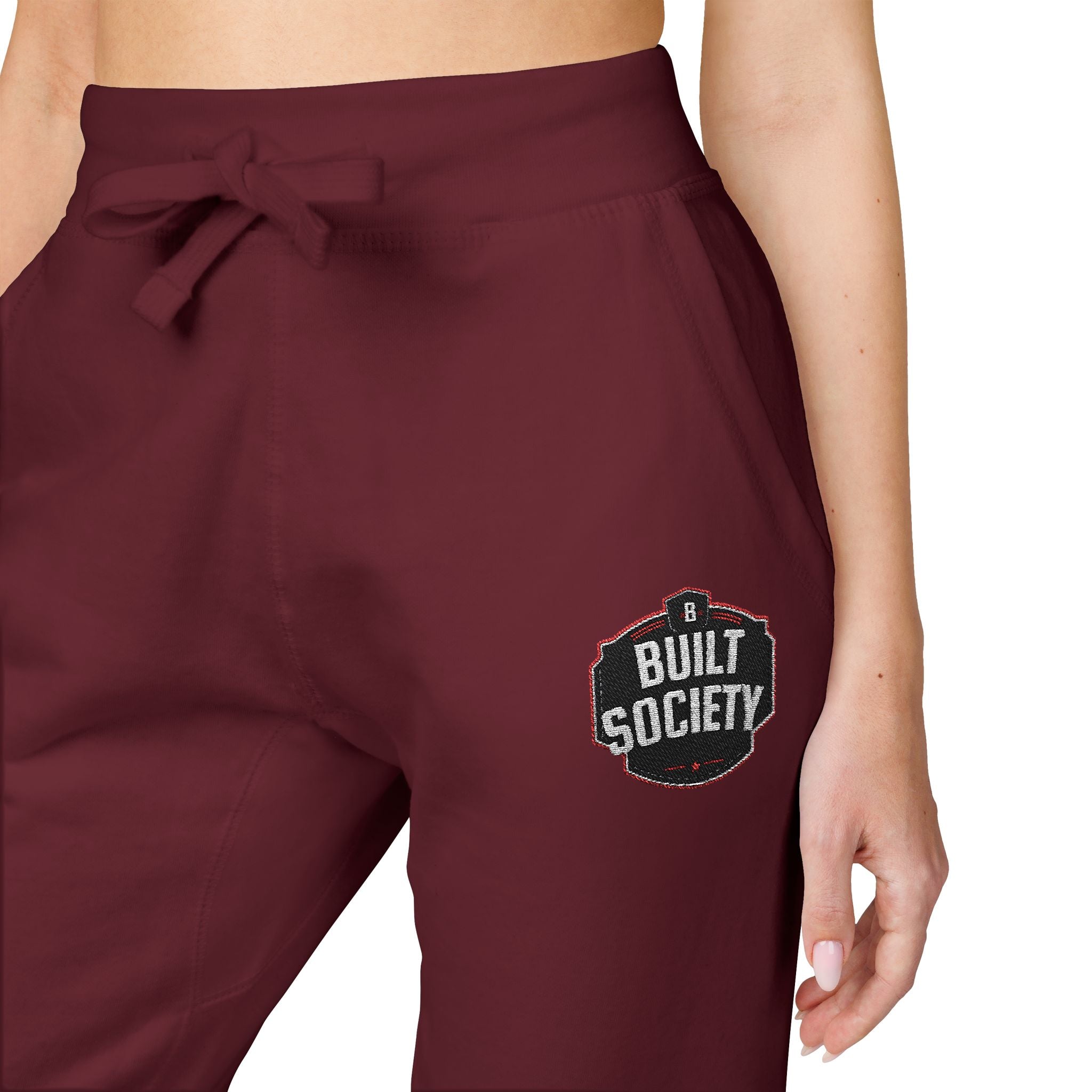Embroidered 'Built Through Pain' Fleece Sweatpants — Cozy Casual Joggers