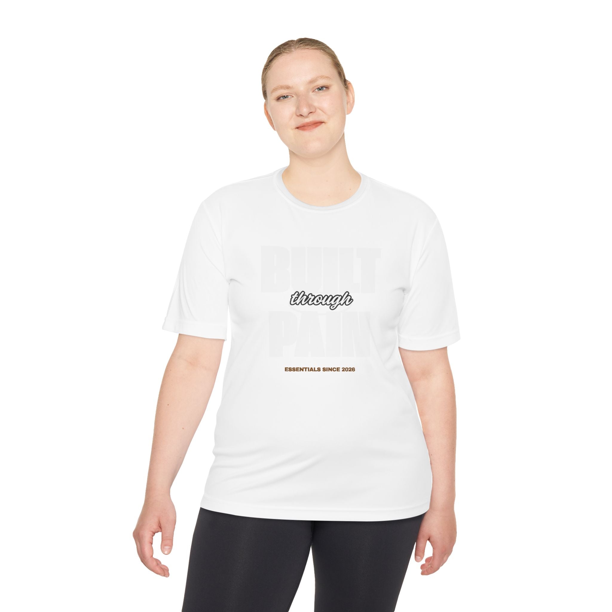 Built Through Pain Graphic Tee — Motivational Moisture-Wicking Shirt