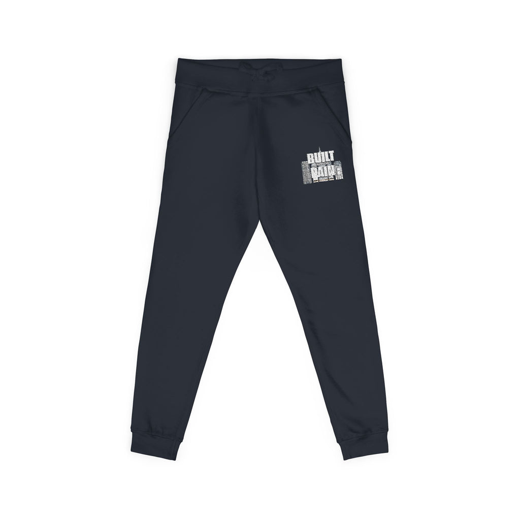 Embroidered Cozy Sweatpants — Minimal Logo Fleece Joggers