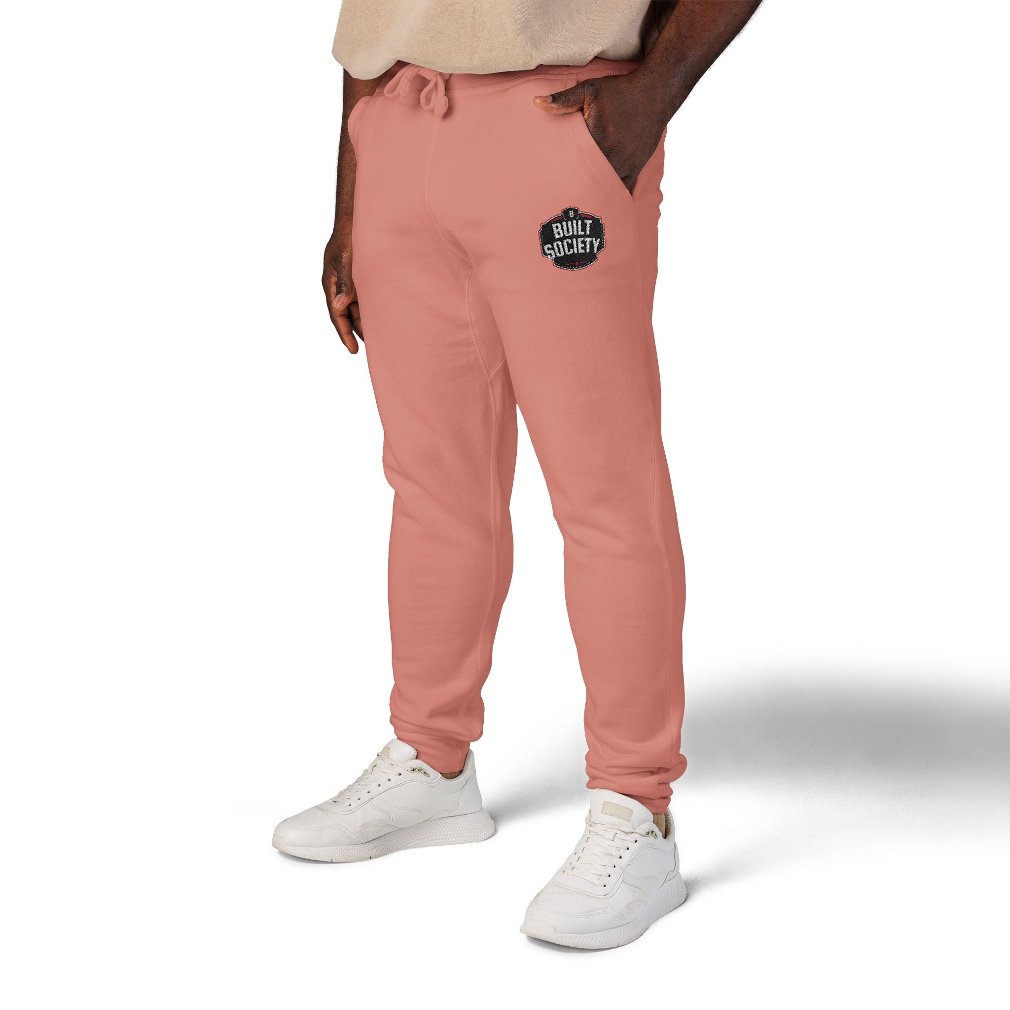 Embroidered 'Built Through Pain' Fleece Sweatpants — Cozy Casual Joggers