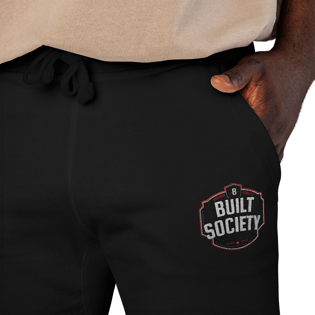 Embroidered 'Built Through Pain' Fleece Sweatpants — Cozy Casual Joggers