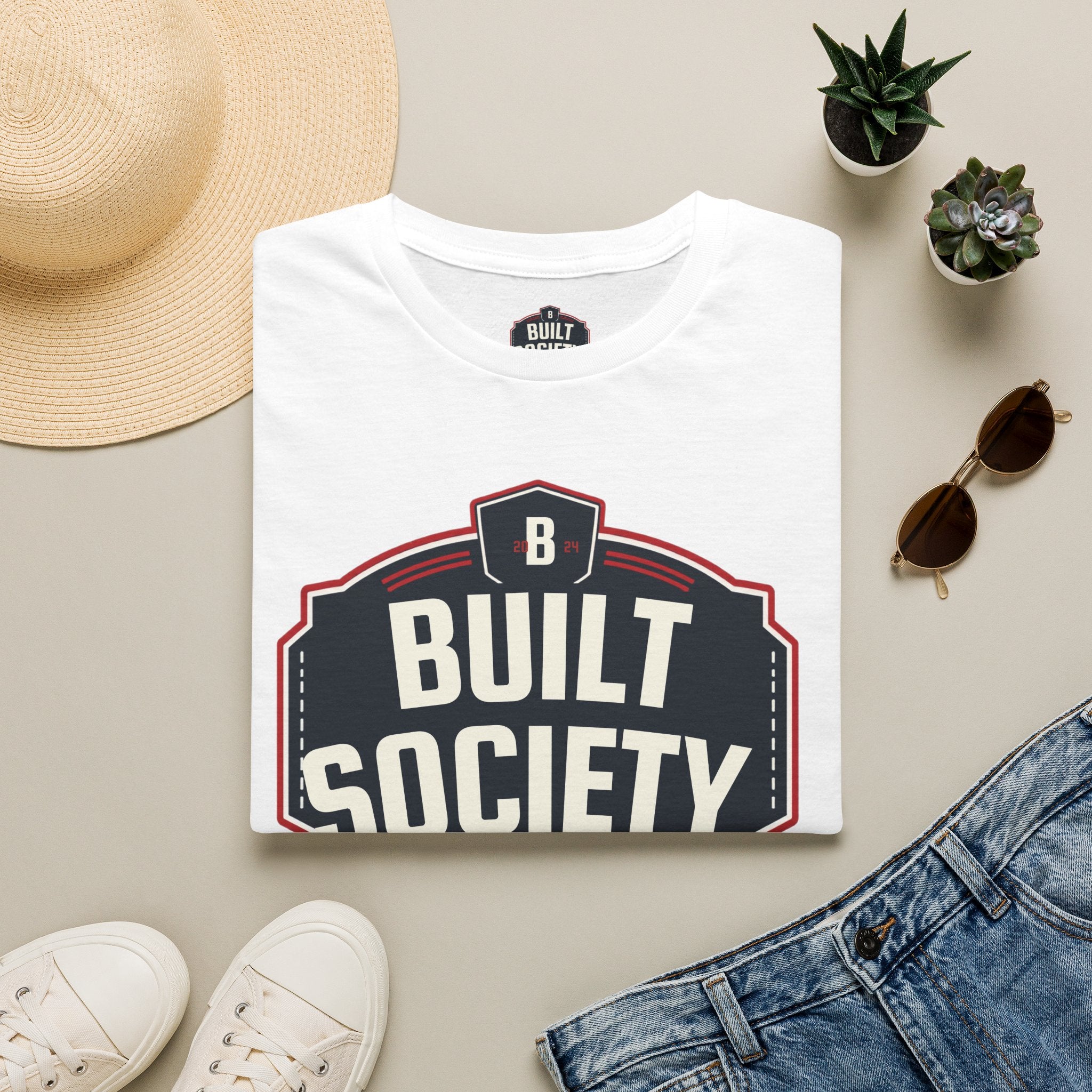 Built Society T-Shirt — Vintage Emblem Graphic Tee