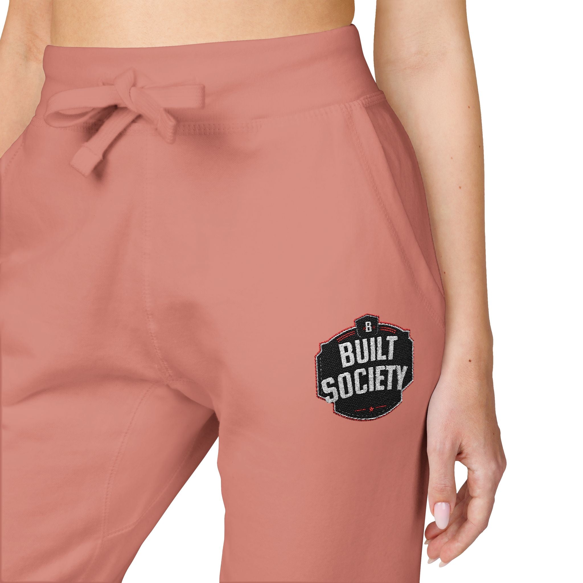 Embroidered 'Built Through Pain' Fleece Sweatpants — Cozy Casual Joggers