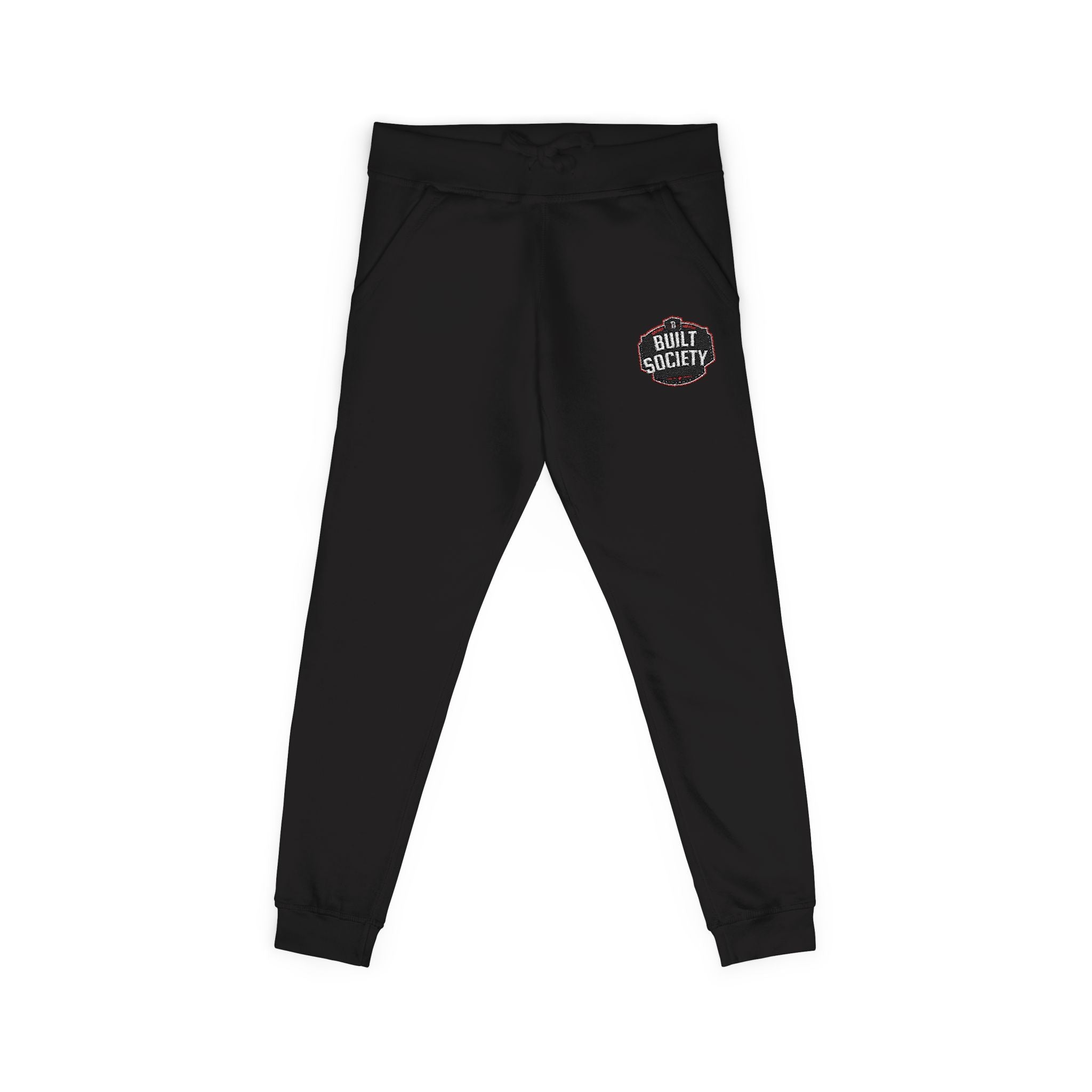 Embroidered 'Built Through Pain' Fleece Sweatpants — Cozy Casual Joggers