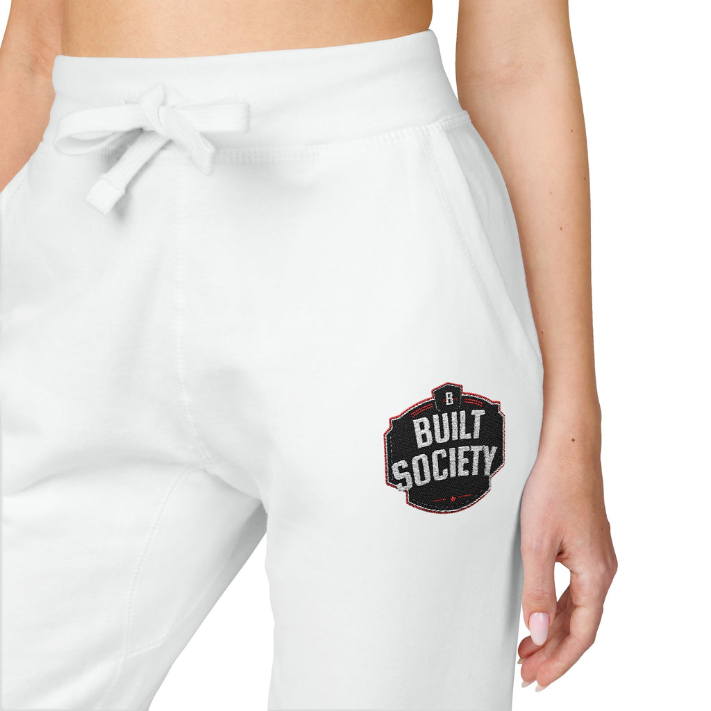Embroidered 'Built Through Pain' Fleece Sweatpants — Cozy Casual Joggers